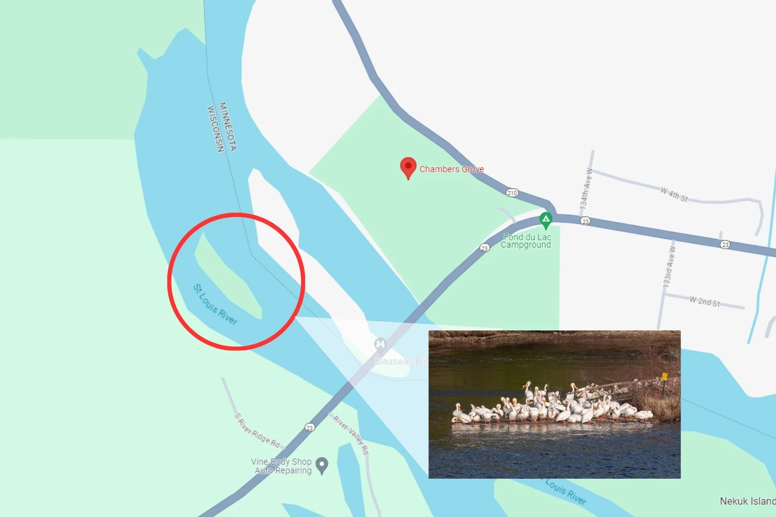 Google Maps/Canva/TSM Duluth