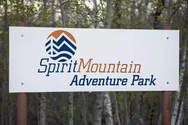 Spirit Mountain Adventure Park sign in Duluth, MN